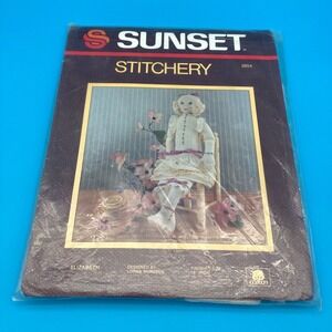 Vtg Sunset Stitchery Elizabeth Cloth Doll Kit 2854 Sealed Embroidery Rag Vintage